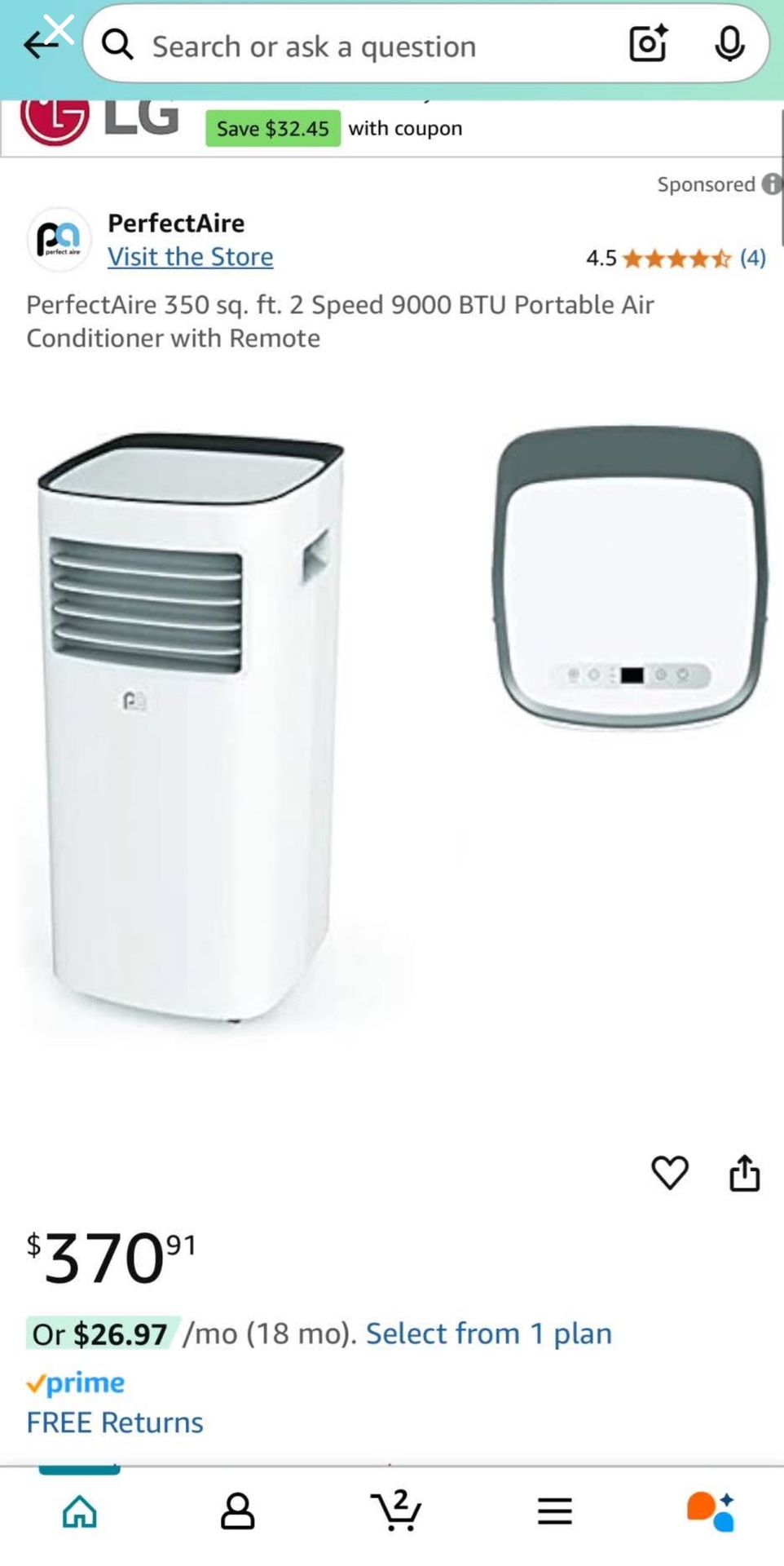 9000BTU portable air conditioner | AC Unit