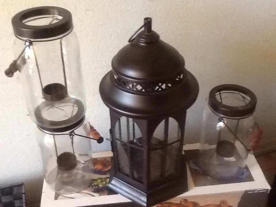 Mason jar candle holders