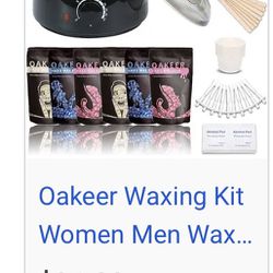 Oakeer Waxing Kit Women Men Wax Warmer Hair Removal