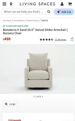 Bonaterra II Sand Swivel Glider Armchair