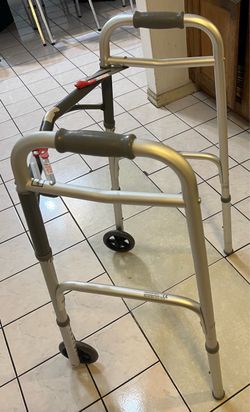 Drive Folding Aluminum Walker with Wheels