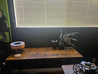 Wood Desk & Side Table (Moving ASAP)