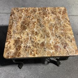 Granite End Table Marble Looking 