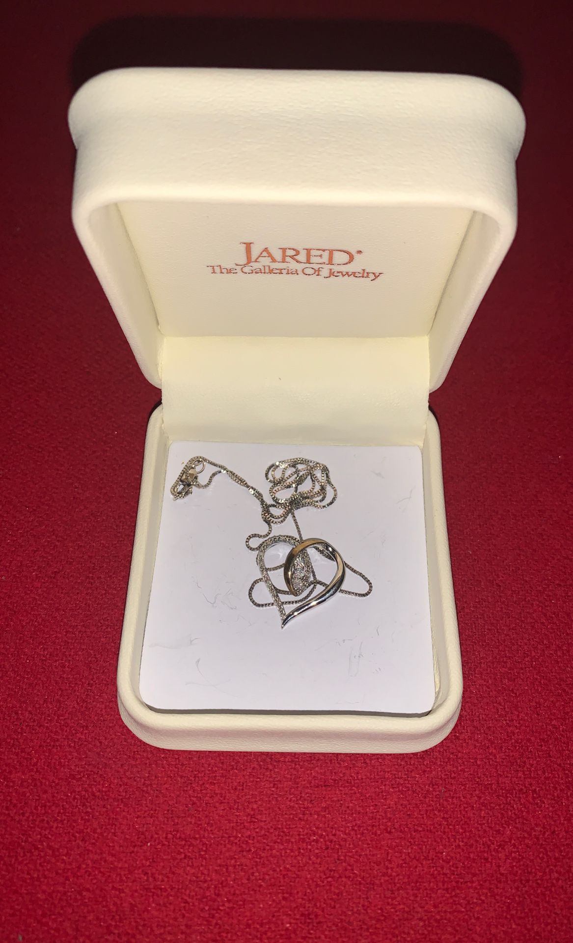 Jared Silver Gold Heart Necklace
