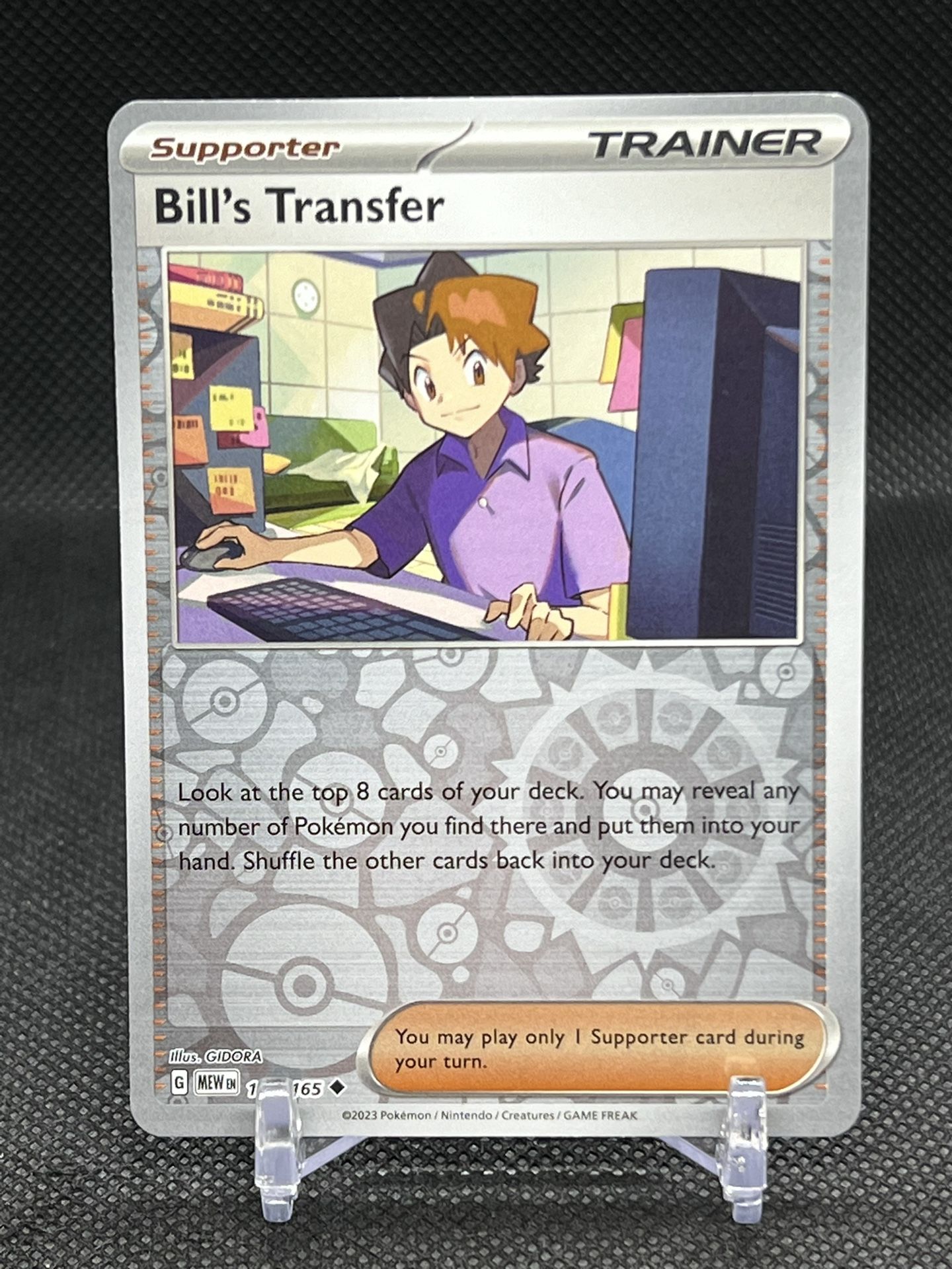 Pokémon TCG Bill’s Transfer 156/165 Reverse Holo Supporter Trainer Card Near Mint