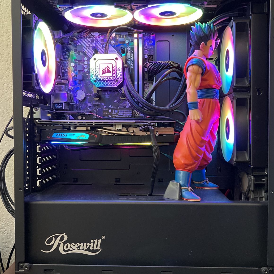 MUST SELL - Complete Gaming PC setup - Ryzen 7 5800X - M.2 - AIO - Matching RGB Fans