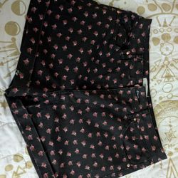 Forever 21 Floral Denim Shorts