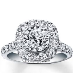 Neil Lane Engagement Ring 2 3 4 ct tw Diamonds 14K White Gold