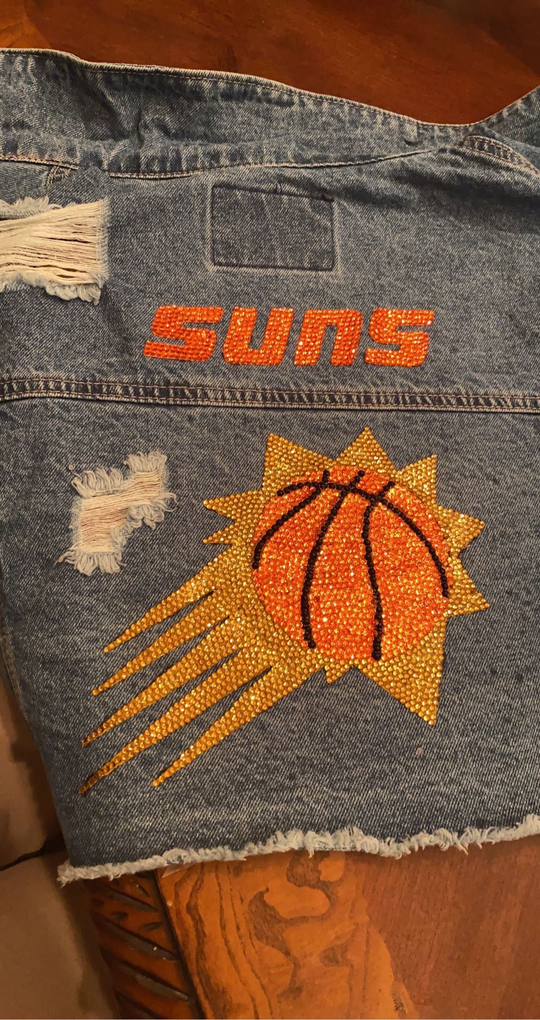 Bedazzled Denim Jackets Arizona Cardinals Phoenix Suns