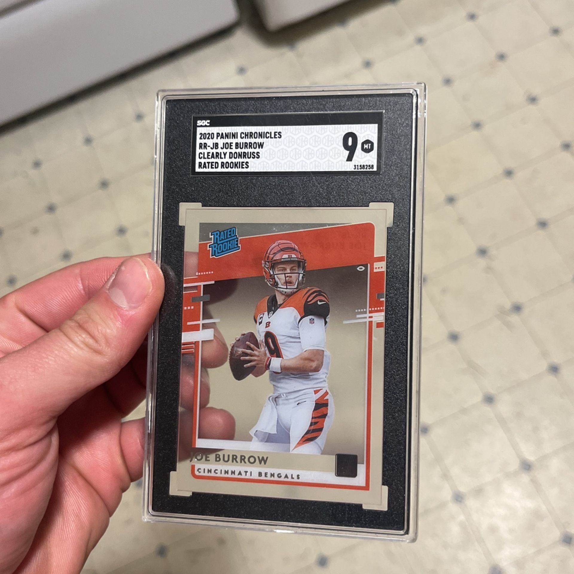 2020 Panini Chronicles Joe Burrow Clearly Donruss Rated Rookies