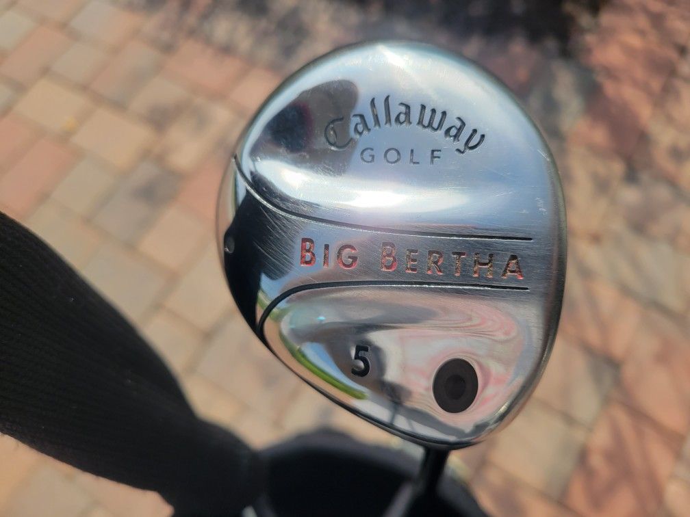 CALLAWAY BIG BERTHA 5 FAIRWAY WOOD graphite Flex RH nice grip winn dritac oversize