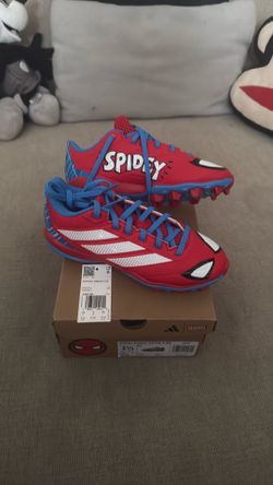 Adidas x Marvel - Spiderman - youth baseball cleats - sz 2.5 - brand new