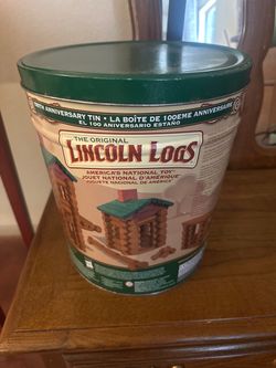 Lincoln Logs 100th Anniversary Tin (111-piece wooden building set)