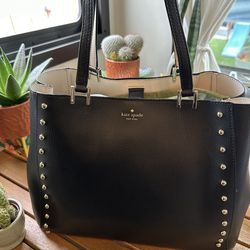 Kate Spade black studded tote bag