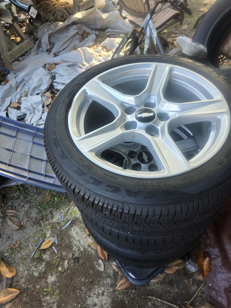 rims and tires came off a 2019 Camaro in good condition