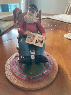 Harley Davidson Santa Statue “Dreaming Enthusiast”7 Inches Tall.