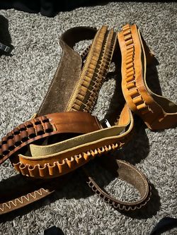 Leather straps belts