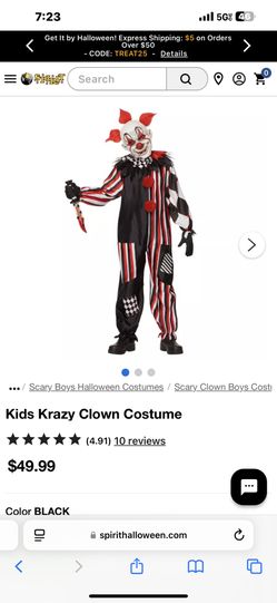 Kids Krazy Clown Costume