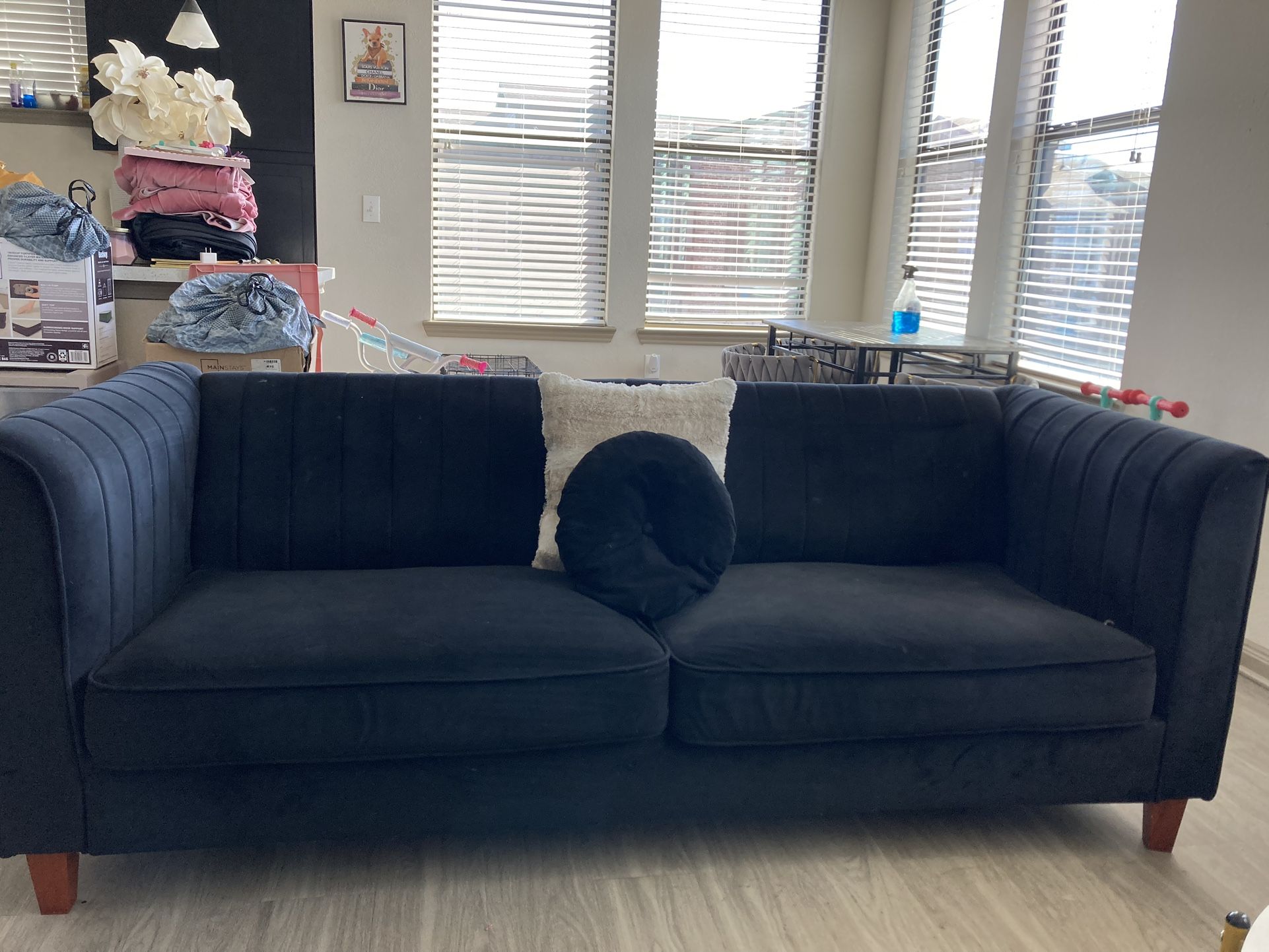 2 Couch Set black 