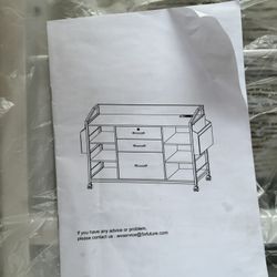 WHITE WHITE 44" File Cabinet, Filing Cabinet 3 Drawer File Cabinets for Home Office with Lock,
