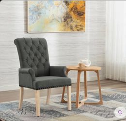 Modern linen Upholstered chair, new