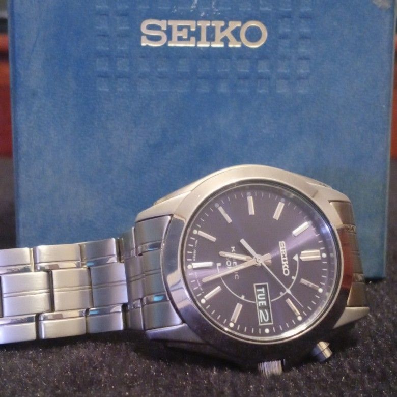 SEIKO KINETIC AUTOMATIC 5M63-0AH0 100M Mens Watch
