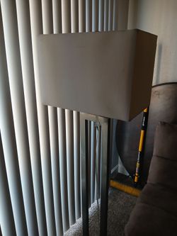 Modern lamp with rectangle shade