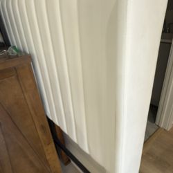 Ivory Velvet King Head Board And Velvet Frame 