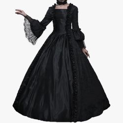 Black Victorian  Dress xL 