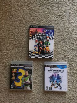 Epic Mickey2 ,kingdom hearts, toy story 3 for PlayStation 3