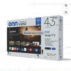 On 43" Fhd Smart Tv New In Box No Remote Control 