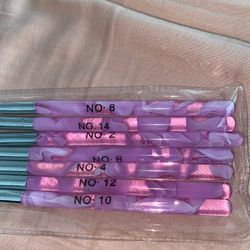  7 PCS UV GEL ACRYLIC NAIL ART PAINTING BRUSHES 