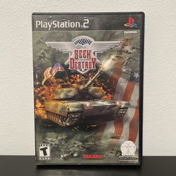 Seek And Destroy PS2 Sony PlayStation 2 CIB Video Game War Tanks 2002