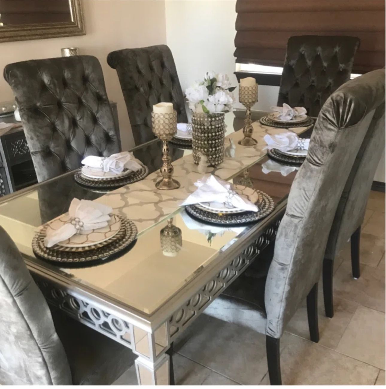 Mirrored Dining Table