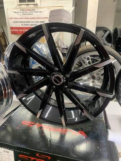 20 22 24 26 strada rims & tires. $10 take home layaway. Ulohos 2940 N Keystone Mon-Sat 10-6pm