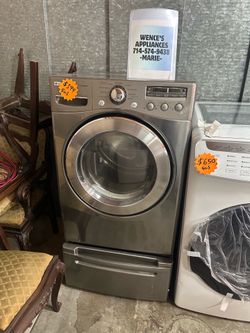 LG FRONT LOAD GAS DRYER WITH PEDESTAL