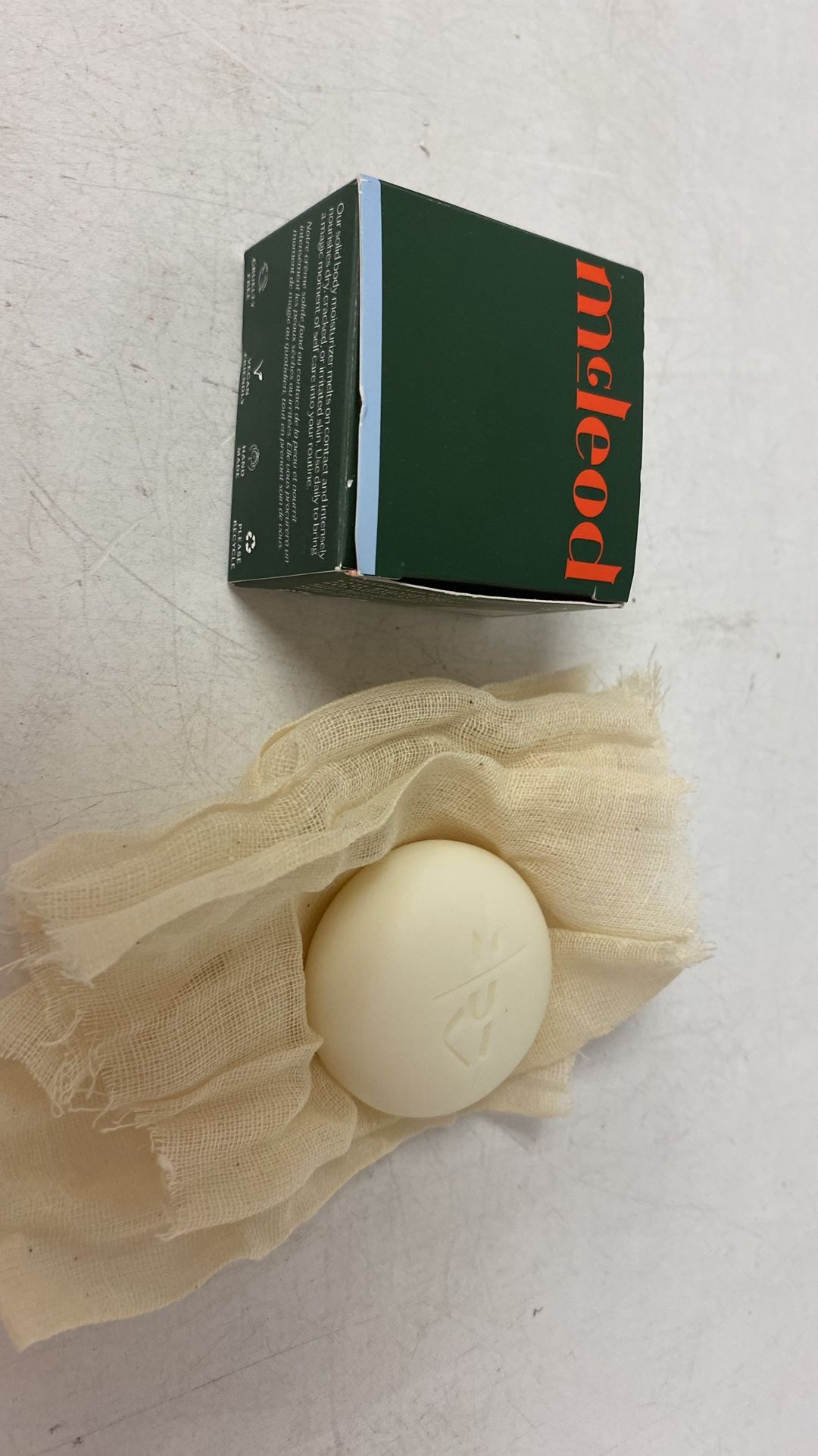 Kate McLeod The Mini Sample grounding stone solid body moisturizer