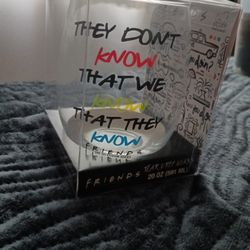FRIENDS 20 oz. teardrop glass/ Writing 