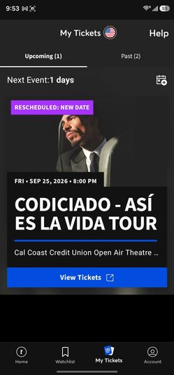 Codiciado – Así Es La Vida Tour | 4 Ticket
