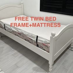 FREE - Twin Bed Frame + Mattress