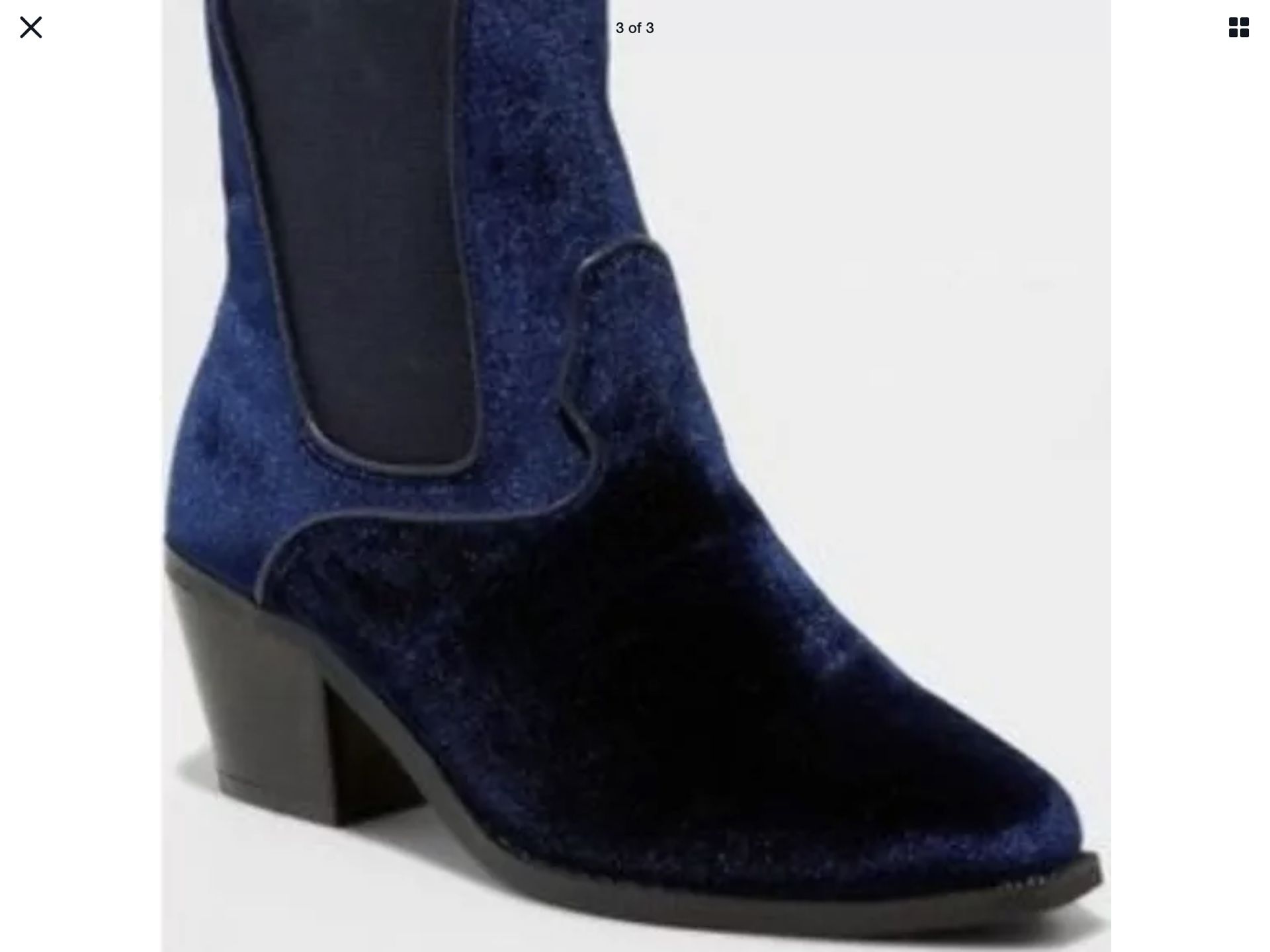 New! Mossimo Tommi Velvet Pull On Fashion Ankle Boots in Women's Size 6