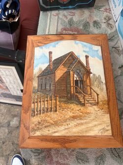 Framed Bannack Montana Church Art Print
