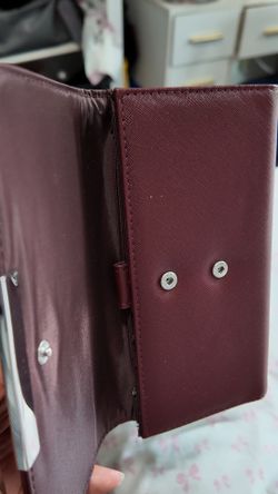 Burgundy Saffiano Leather Wallet