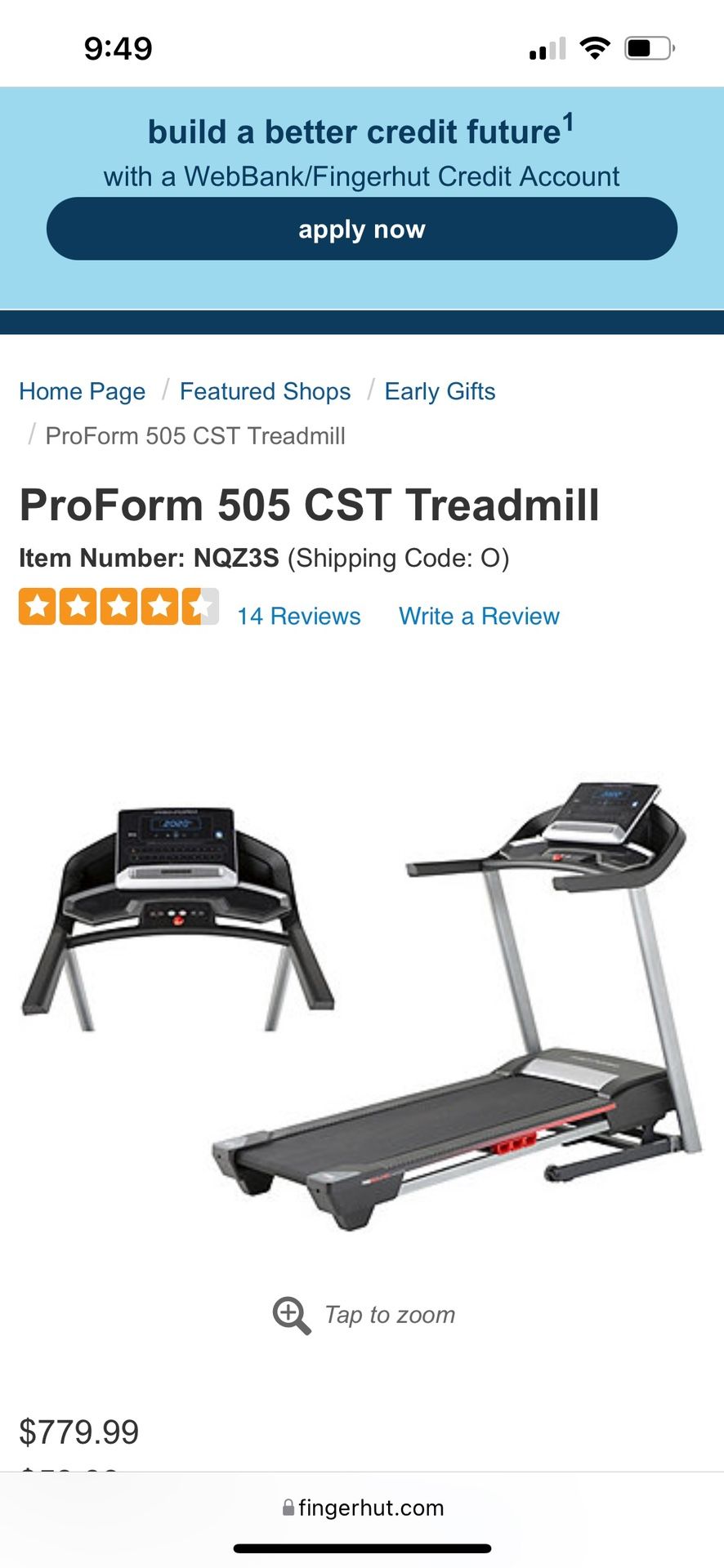 ProForm Treadmill 505 CST
