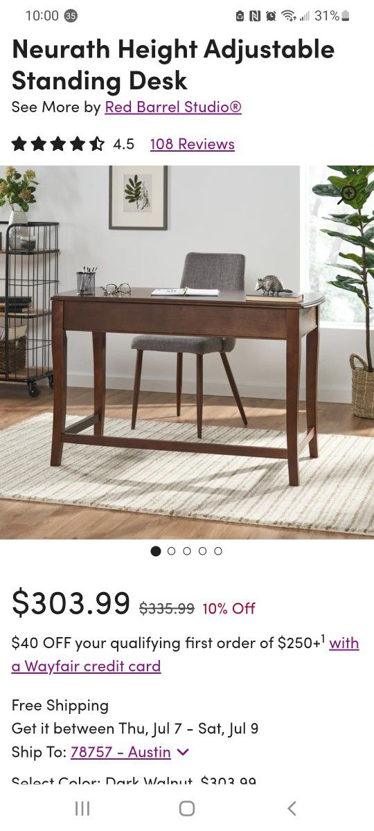 Desk, Wooden, Standing