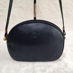 Beautiful 𝐆𝐔𝐂𝐂𝐈  Old Gucci Shoulder Bag Leather Navy