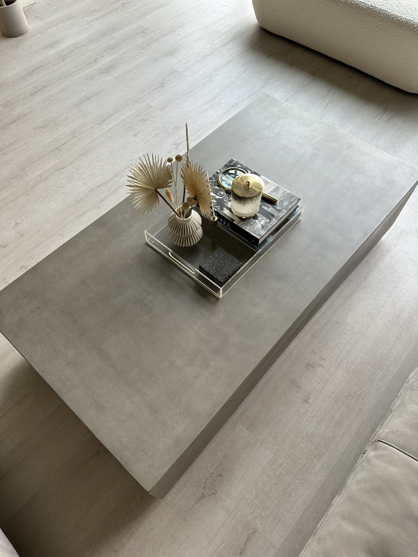 CB2 Cement Coffee Table 