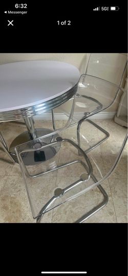 IKEA Tobias acrylic chairs set of 2
