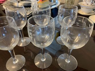Princess house tall wine glasses