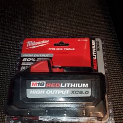 Milwaukee M18 High Output 6.0 Battery. 85$. No Offers Accepted 